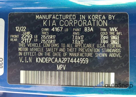 2023 Kia Seltos Lx из США, поврежденный, VIN KNDEPCAA2P7444959